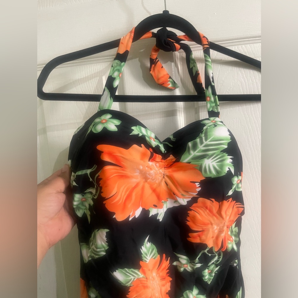 Summer Mae 50s Retro Vintage One Piece Pin Up Monokinis Swimsuit, X-Large - Picture 8 of 9